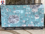 푸른 고급 대리석 인테리어 장식 대리석 재질 보는 석영 돌 주방용 조리대 배경 벽