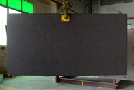 Kitchen Countertop Solid Surface Artificial Quartz Stone Black Color NSF 20CM